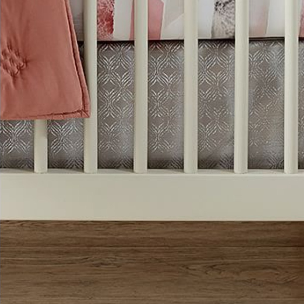 NEW Pottery Barn Kids Metallic Crib Skirt